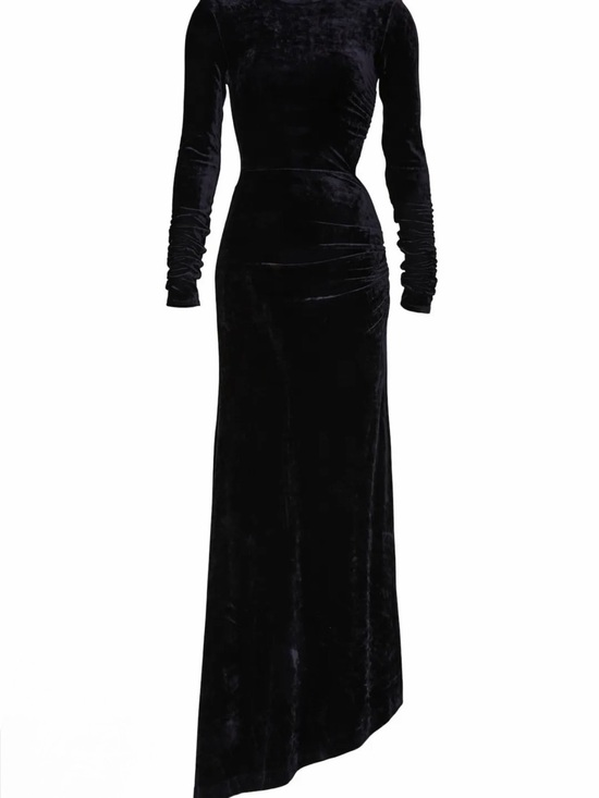 A.L.C. Dresses & Skirts - A.L.C. Navy Velvet Long-Sleeve Cutout Evening Gown